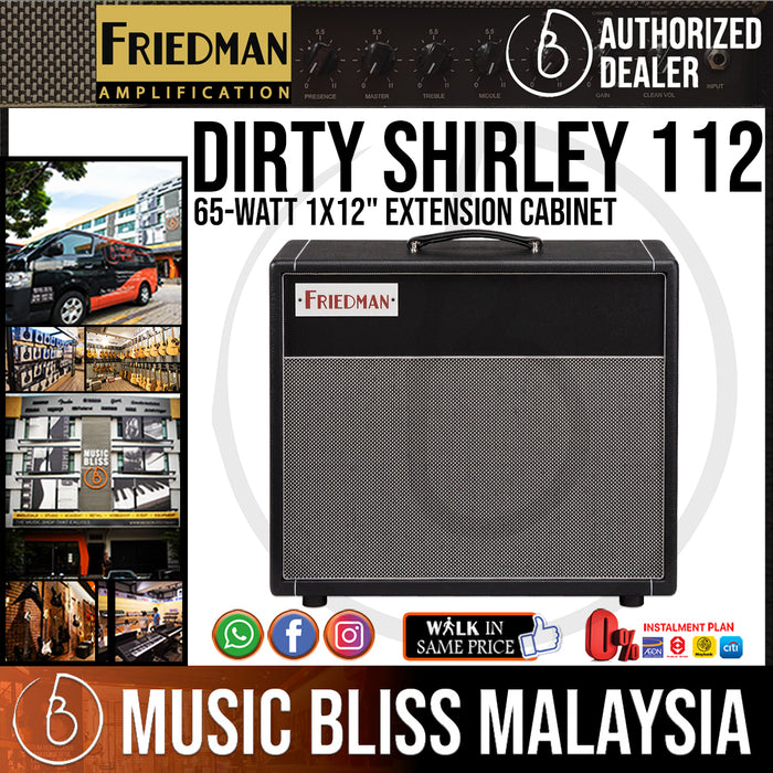 Friedman Dirty Shirley 112 - 65-watt 1x12" Extension Cabinet - Music Bliss Malaysia
