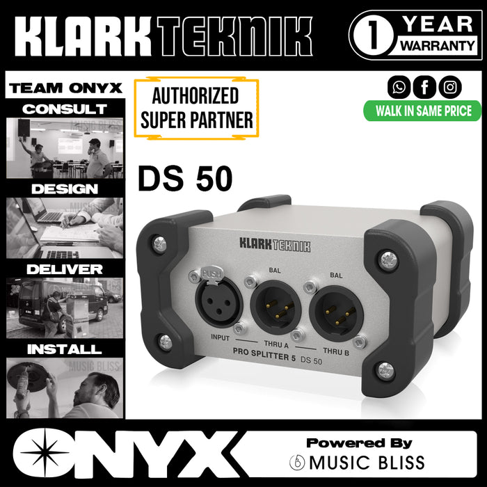 Klark Teknik DS 50 Passive 1-in / 5-out Signal Splitter (DS50 / DS-50) - Music Bliss Malaysia