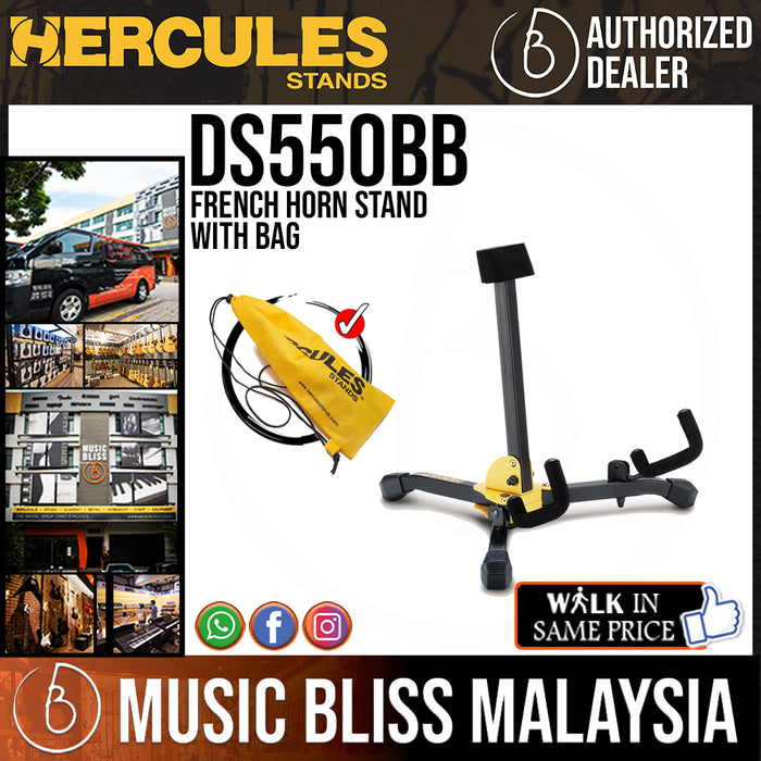 Hercules DS550BB French Horn Stand with Bag - Music Bliss Malaysia