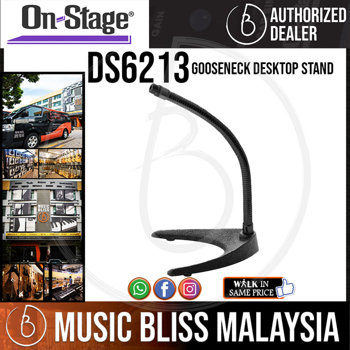 On-Stage DS6213 Gooseneck Desktop Stand ( OSS DS6213 ) - Music Bliss Malaysia