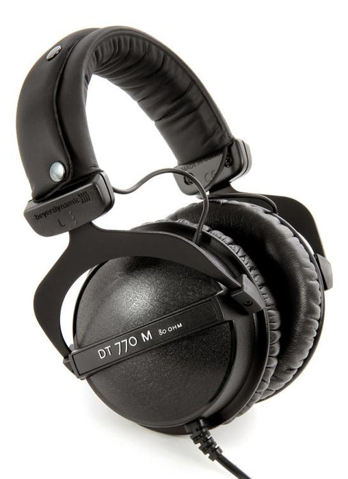Beyerdynamic DT 770 M 80 Ohm Over-Ear-Monitor Headphones In Black, Closed Design, Wired, Volume Control for Drummers and Sound Engineers FOH (DT-770 M / DT770M) - Music Bliss Malaysia