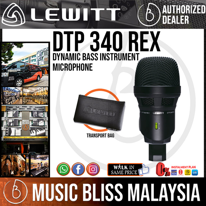 Lewitt DTP 340 REX Dynamic Bass Instrument Microphone (DTP-340 REX / DTP340REX) - Music Bliss Malaysia