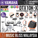 Yamaha DTX10K-X Electronic Drum Set with Roland PM-200 Drum Monitor and Yamaha HPH-100 Headphone - Black Forest - Music Bliss Malaysia