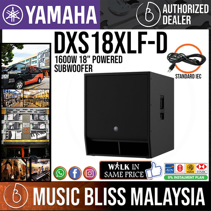 Yamaha DXS18XLF-D 1600W 18 inch Powered Subwoofer with Dante - Music Bliss Malaysia