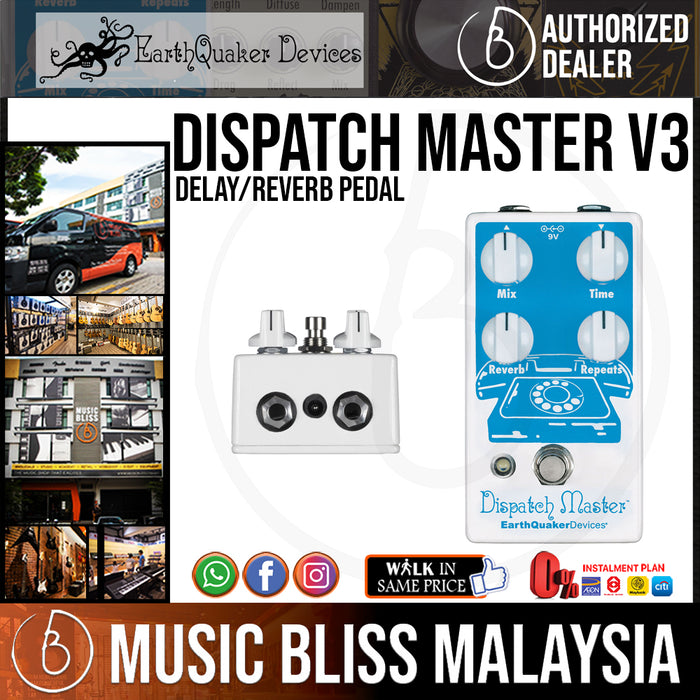 EarthQuaker Devices Dispatch Master V3 Delay and Reverb Pedal - Music Bliss Malaysia