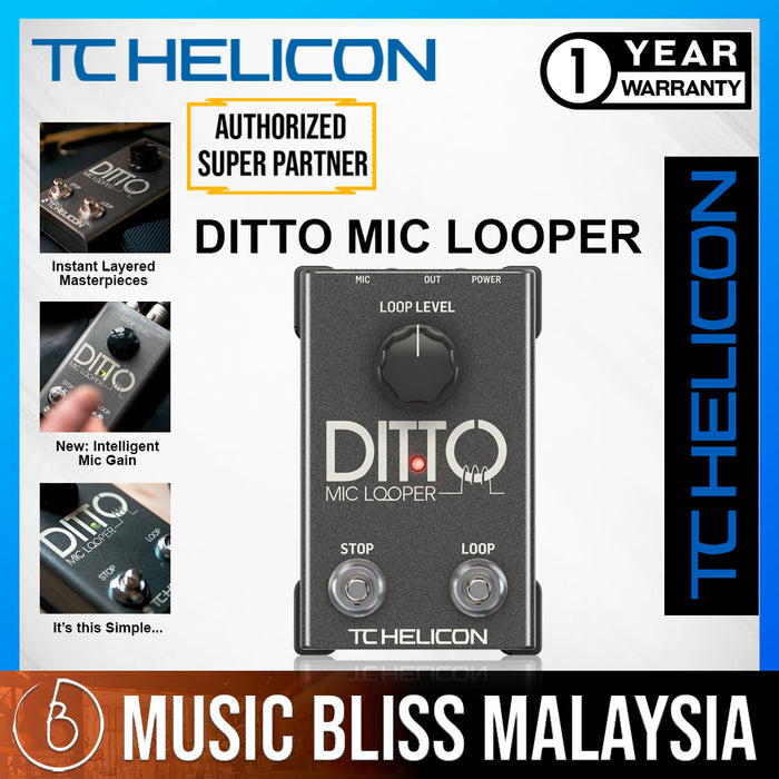 TC-Helicon Ditto Mic Looper *Crazy Sales Promotion* - Music Bliss Malaysia