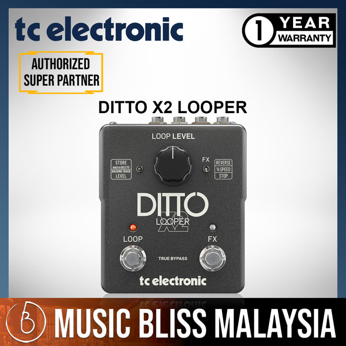 TC Electronic Ditto X2 Looper Guitar Effects Pedal *Crazy Sales Promotion* - Music Bliss Malaysia