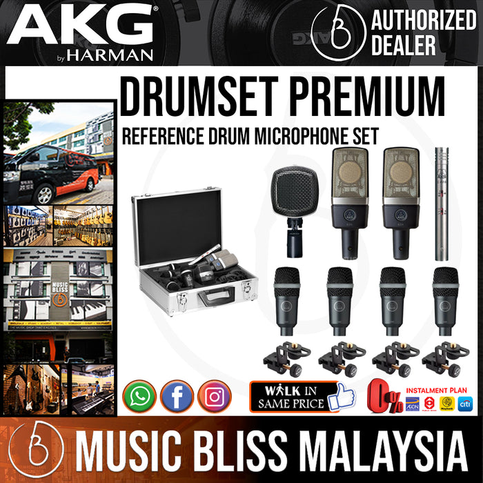 AKG Drum Set Premium Reference Drum Microphone Set (Drumset Premium) *Everyday Low Prices Promotion* - Music Bliss Malaysia