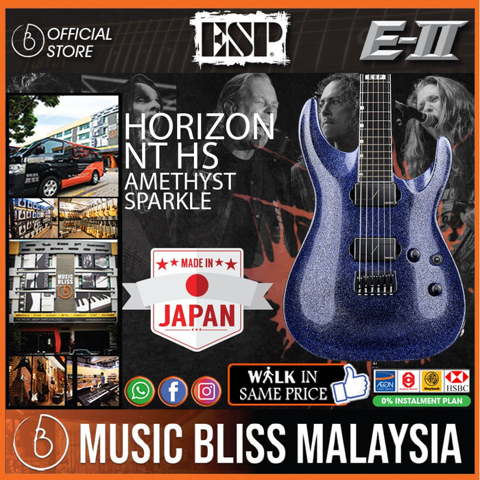 ESP E-II HORIZON NT HS - Amethyst Sparkle [Made in Japan] - Music Bliss Malaysia