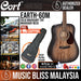 Cort Earth-60M Acoustic Guitar with Bag - Open Pore Black Burst - Music Bliss Malaysia