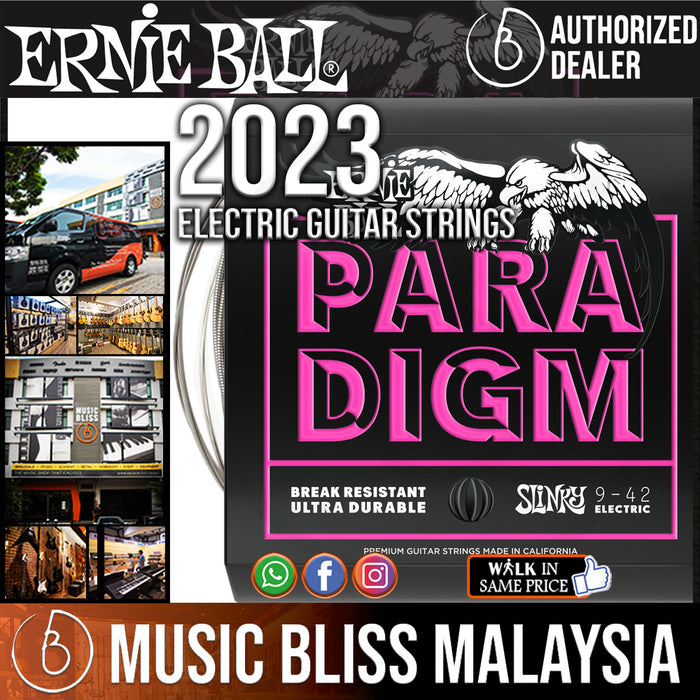 Ernie Ball 2023 Super Slinky Paradigm Electric Guitar Strings (9-42) - Music Bliss Malaysia