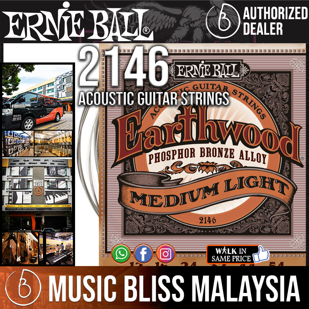 Ernie Ball 2146 Medium Light Earthwood Phosophor Bronze Acoustic