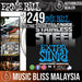 Ernie Ball 2249 Extra Slinky Stainless Steel Wound Electric Guitar Strings (8-38) - Music Bliss Malaysia