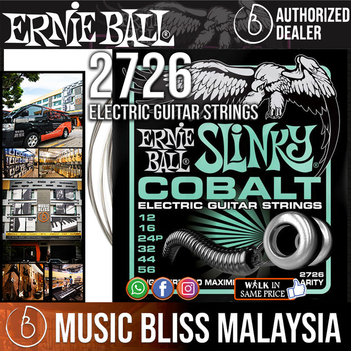 Ernie Ball 2726 Not Even Slinky Cobalt Electric Guitar Strings (12-56) - Music Bliss Malaysia
