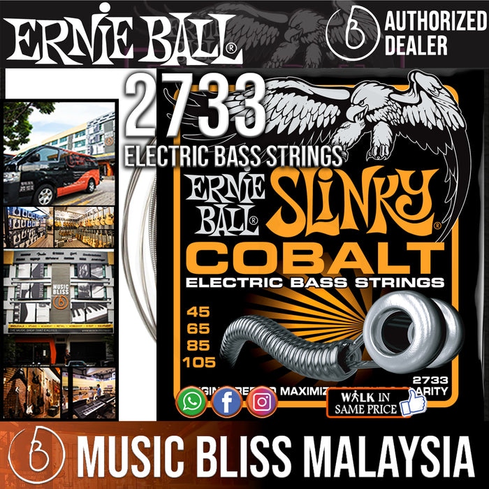 Ernie　Hybrid　Bass　Slinky　Cobalt　Bliss　Strings　Electric　(45-105)　Music　Malaysia　Ball　2733