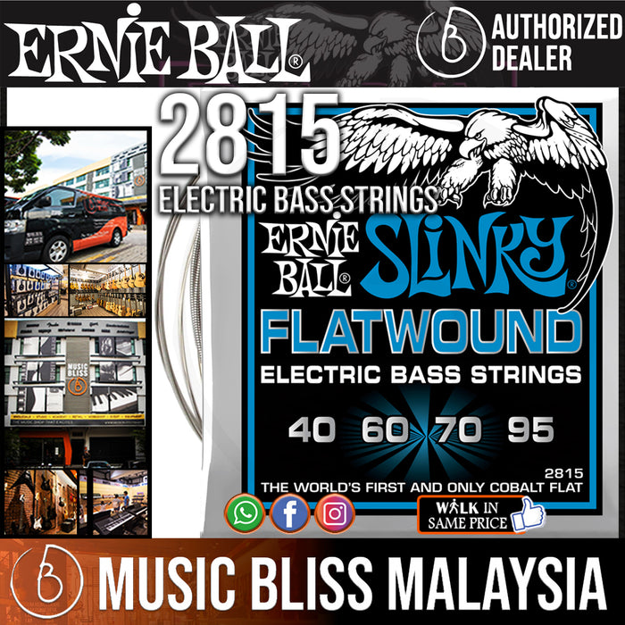 Ernie Ball 2815 Extra Slinky Flatwound Electric Bass Strings (40-95) - Music Bliss Malaysia
