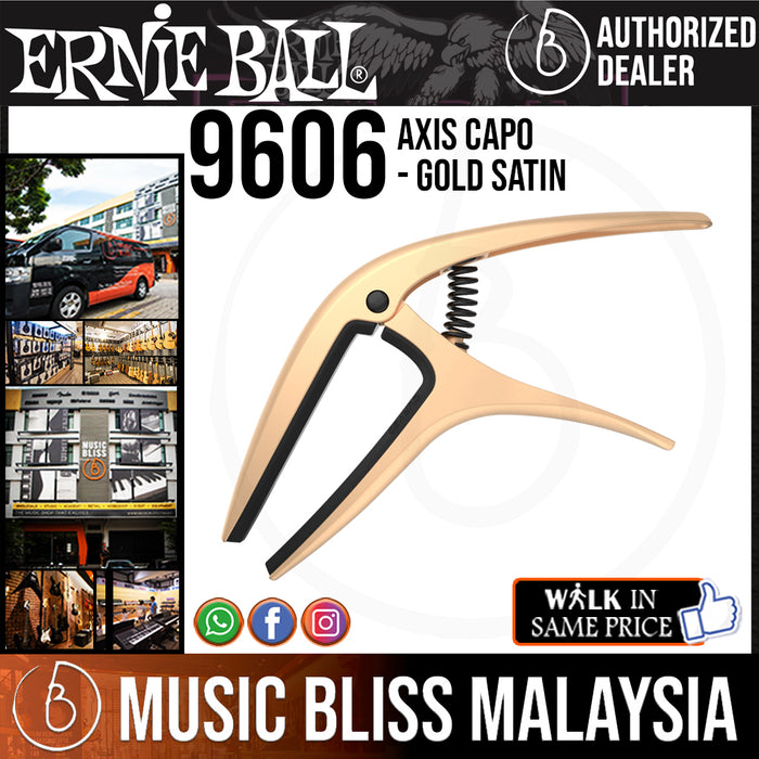 Ernie Ball 9606 Axis Capo - Gold Satin (P09606) - Music Bliss Malaysia