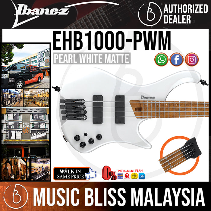 Ibanez Bass Workshop EHB1000 Bass Guitar - Pearl White Matte (EHB1000-PWM) *MCO Promotion* - Music Bliss Malaysia