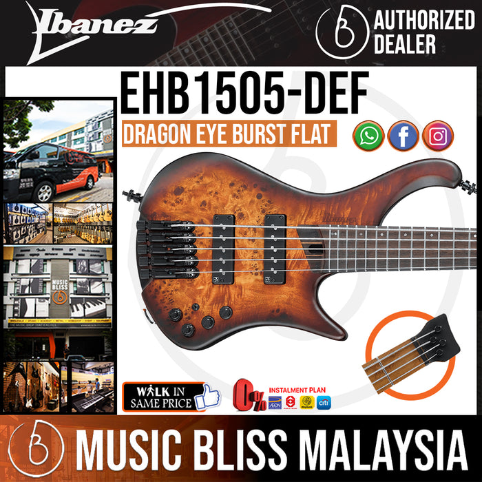 Ibanez Bass Workshop EHB1505 Bass Guitar - Dragon Eye Burst Flat (EHB1505-DEF) - Music Bliss Malaysia