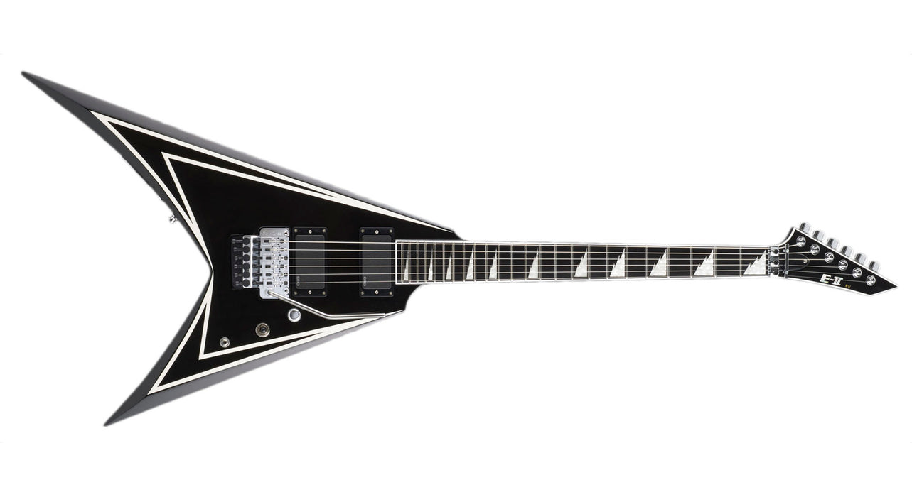 ESP E-II SV - Black with White Stripes [Made in Japan] - Music Bliss Malaysia