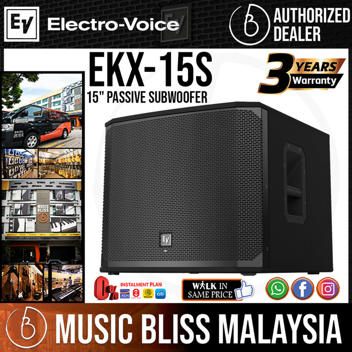 EV Electro-Voice EKX-15S 1600W 15" Passive Subwoofer (Electro Voice EKX15S) *Everyday Low Prices Promotion* - Music Bliss Malaysia