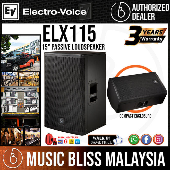 EV Electro-Voice ELX115 1600W 15" Passive Speaker (Electro Voice ELX-115) *Everyday Low Prices Promotion* - Music Bliss Malaysia