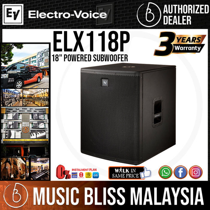 EV Electro-Voice ELX118P 700W 18" Powered Subwoofer (Electro Voice ELX-118P) *Everyday Low Prices Promotion* - Music Bliss Malaysia