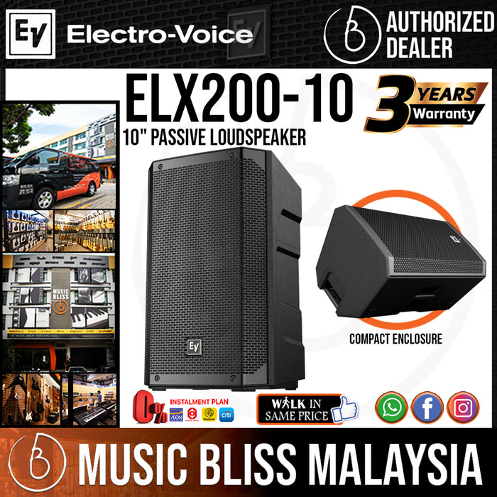 EV Electro-Voice ELX200-10 1200W 10" Passive Speaker (Electro Voice ELX200 10) *Everyday Low Prices Promotion* - Music Bliss Malaysia