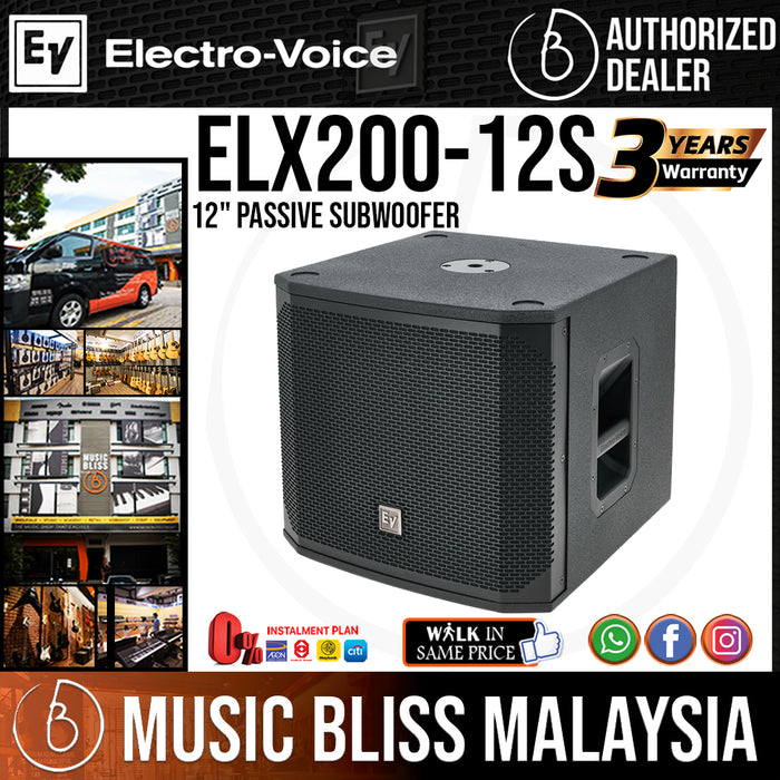 EV Electro-Voice ELX200-12S 1600W 12" Passive Subwoofer (Electro Voice ELX200 12S) *Everyday Low Prices Promotion* - Music Bliss Malaysia