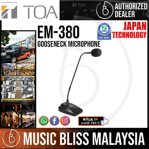 TOA EM-380 Gooseneck Microphone (EM380) *Everyday Low Prices Promotion* - Music Bliss Malaysia