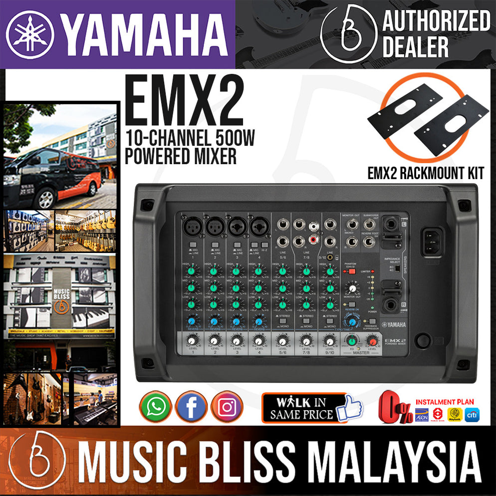 Yamaha EMX2 10channel 500W Powered Mixer Music Bliss Malaysia