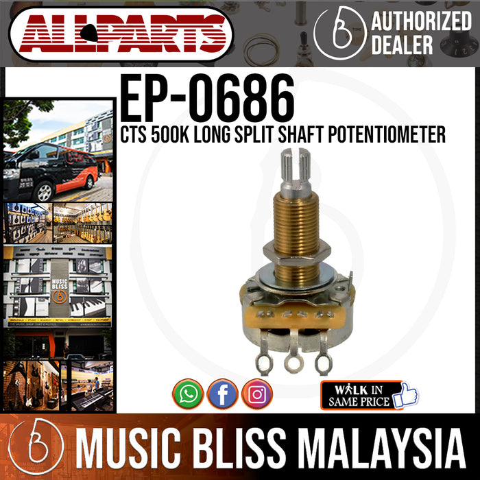 ALLPARTS EP-0686-000 CTS 500K Long Split Shaft Potentiometer (EP0686000) - Music Bliss Malaysia