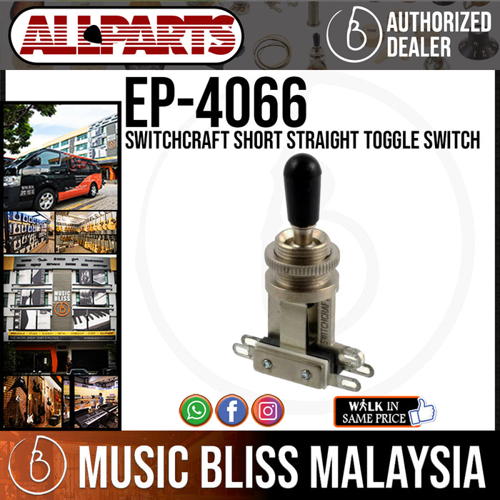 ALLPARTS EP-4066-000 Switchcraft Short Straight Toggle Switch (EP4066000) - Music Bliss Malaysia