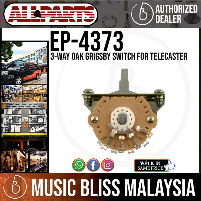 ALLPARTS EP-4373-000 3-Way Oak Grigsby Switch for Telecaster (EP4373000) - Music Bliss Malaysia