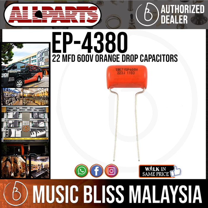 Allparts EP-4380 22 MFD 600V Orange Drop Capacitors - Music Bliss Malaysia