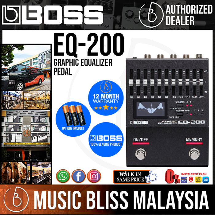 Boss EQ-200 Graphic Equalizer Pedal (EQ200) - Music Bliss Malaysia