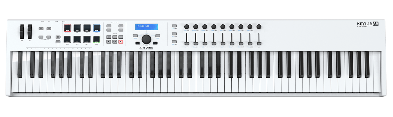 Arturia Keylab Essential 88 Keyboard Controller - White - Music Bliss Malaysia