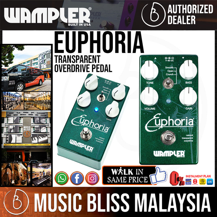 Wampler Euphoria Transparent Overdrive Pedal - Music Bliss Malaysia