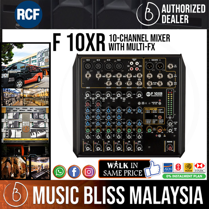 RCF F 10XR 10-Channel Mixer with Multi-FX - Music Bliss Malaysia