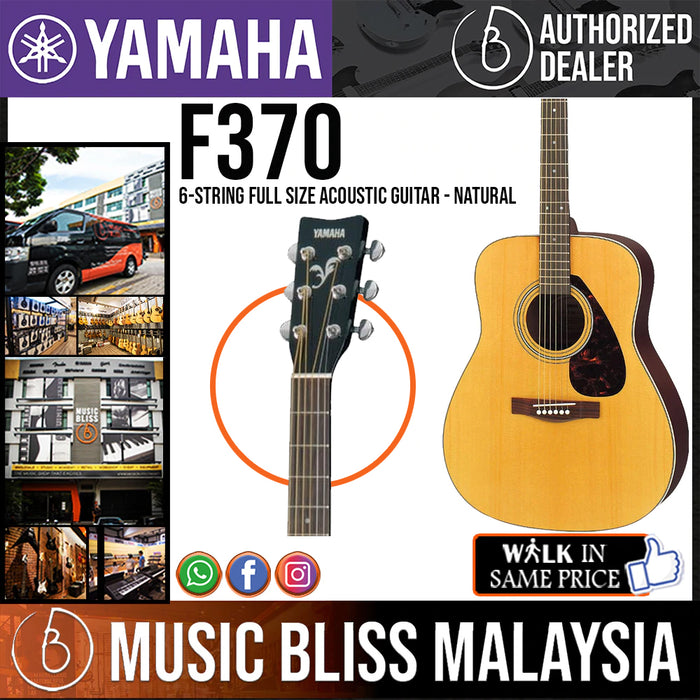 Yamaha F370 Acoustic Guitar - Natural - Music Bliss Malaysia