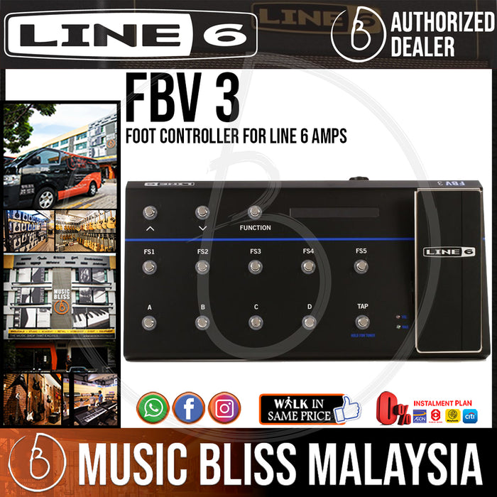 Line 6 FBV 3 Pro Foot Controller for Line 6 Amps (LINE6 FBV3) - Music Bliss Malaysia