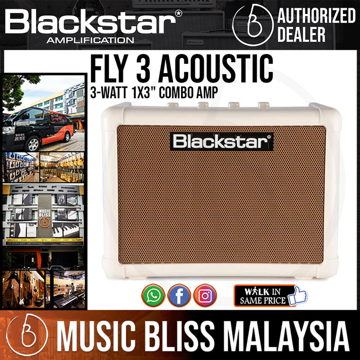 Blackstar FLY 3 Acoustic - 3-watt 1x3" Combo Amp (FLY-3 / FLY3) - Music Bliss Malaysia