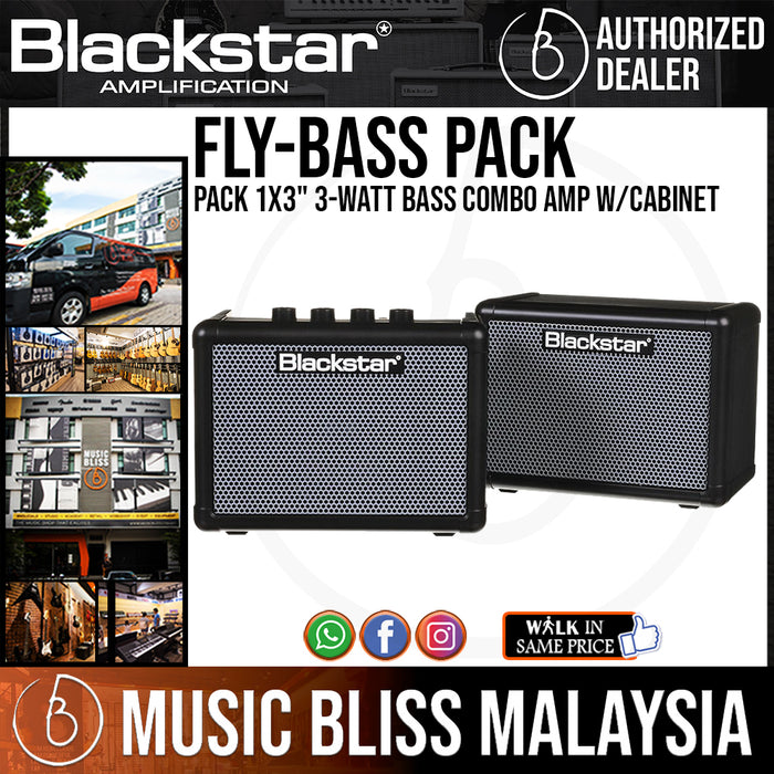 Blackstar FLY 3 Bass Pack 1x3" 3-watt Bass Combo Amp w/Cabinet and Power Supply (FLY-3 / FLY3 - Music Bliss Malaysia