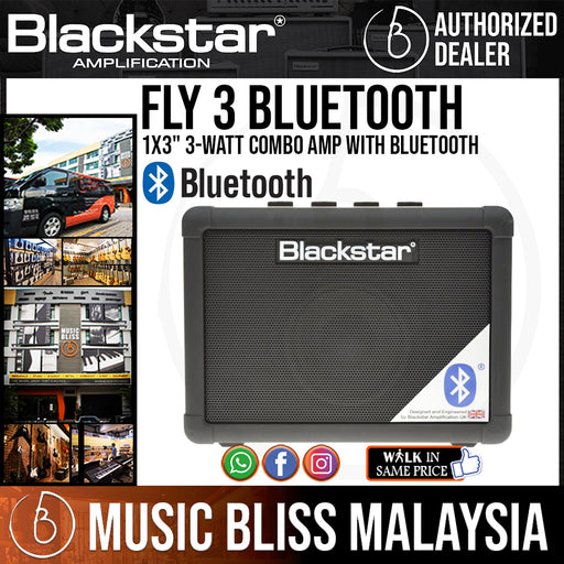 Blackstar FLY 3 1x3" 3-watt Combo Amp with Bluetooth (FLY-3 / FLY3) - Music Bliss Malaysia