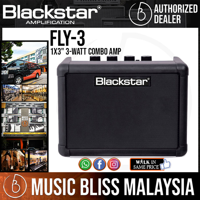 Blackstar FLY 3 1x3" 3-watt Combo Amp (FLY-3 / FLY3) - Music Bliss Malaysia