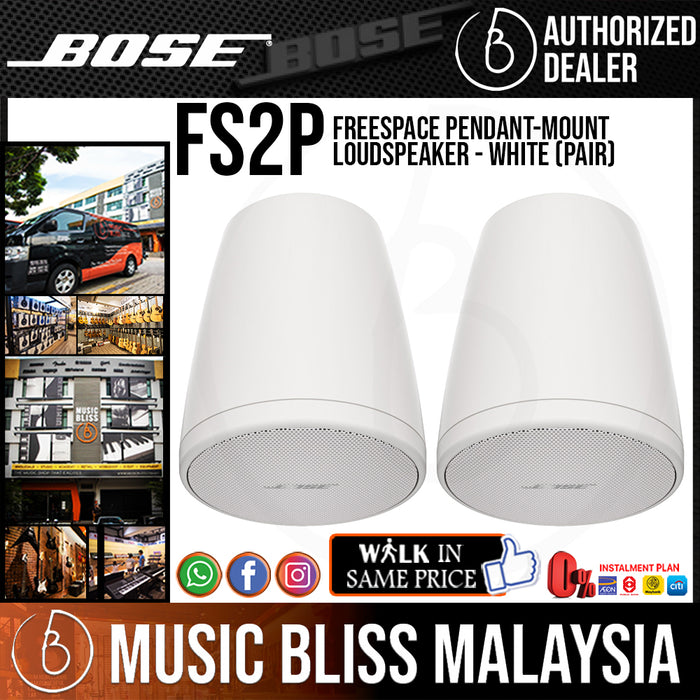 Bose FreeSpace FS2P Pendant-mount Loudspeaker - White (Pair) - Music Bliss Malaysia