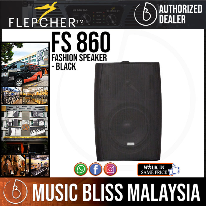 Flepcher FS-860B Fashion Speaker - Black (FS860 / FS 860) - Music Bliss Malaysia