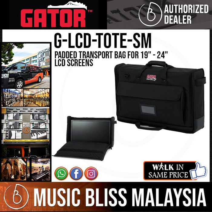 Gator G-LCD-TOTE-SM Padded Transport Bag for 19" - 24" LCD Screens - Music Bliss Malaysia