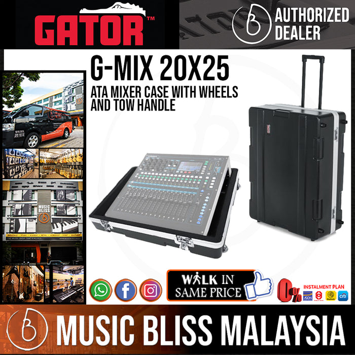 Gator G-MIX 20x25 ATA Mixer Case with Wheels and Tow Handle - Music Bliss Malaysia