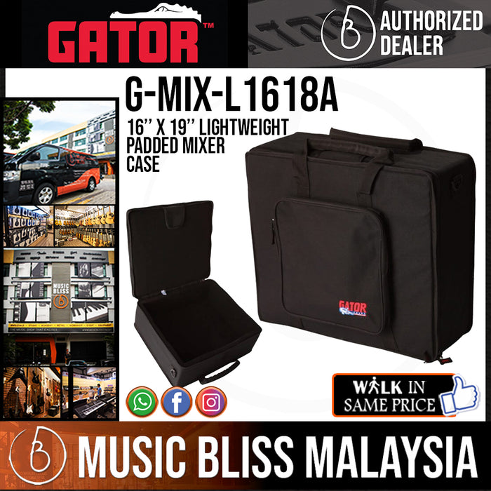 Gator G-MIX-L1618A 16x19 Lightweight Padded Mixer Case - Music Bliss Malaysia